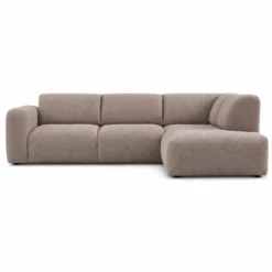 Hoekbank Riva Bruin Ottoman Rechts