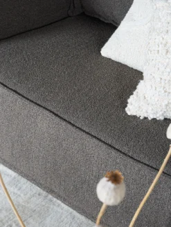 Hoekbank Ron boucle brown rechts