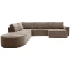 Hoekbank Segment met hockers be cotton beige links