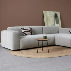 Hoekbank Silvano lichtgrijs chaise longue rechts
