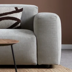 Hoekbank Silvano lichtgrijs chaise longue links