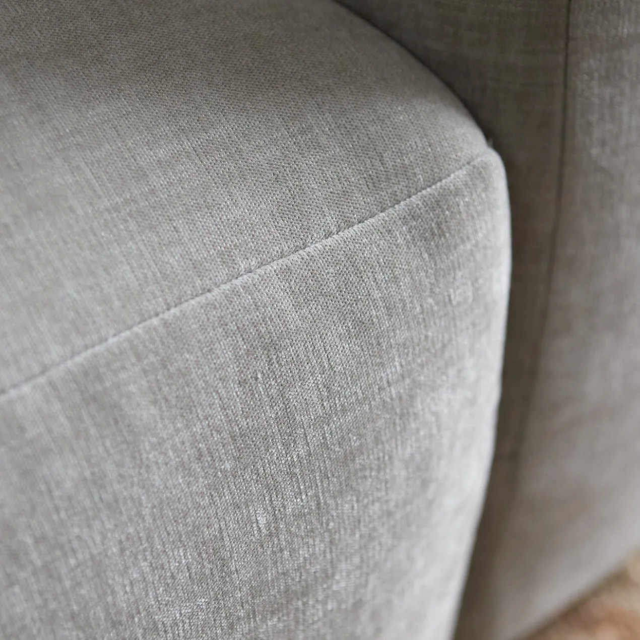 Hoekbank Silvano lichtgrijs chaise longue links