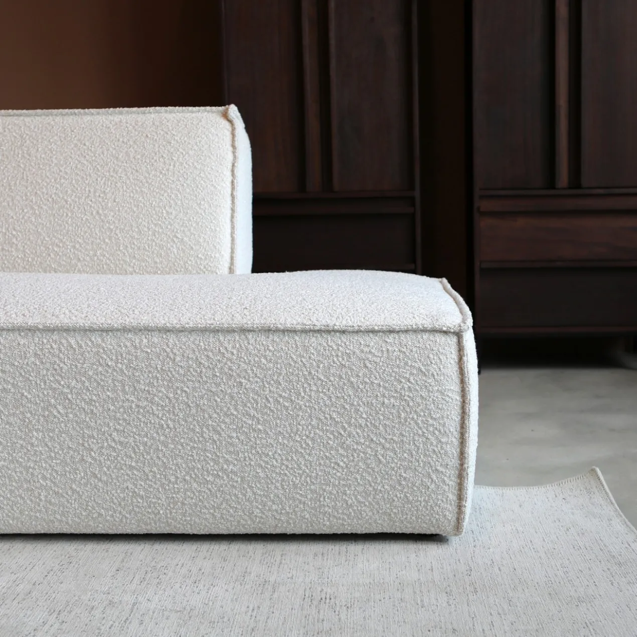 Hoekbank Sorello off-white chaise longue links
