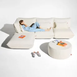 Hoekbank Sumo boucle recycled creme