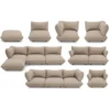 Hoekbank Sumo boucle recycled brown melange