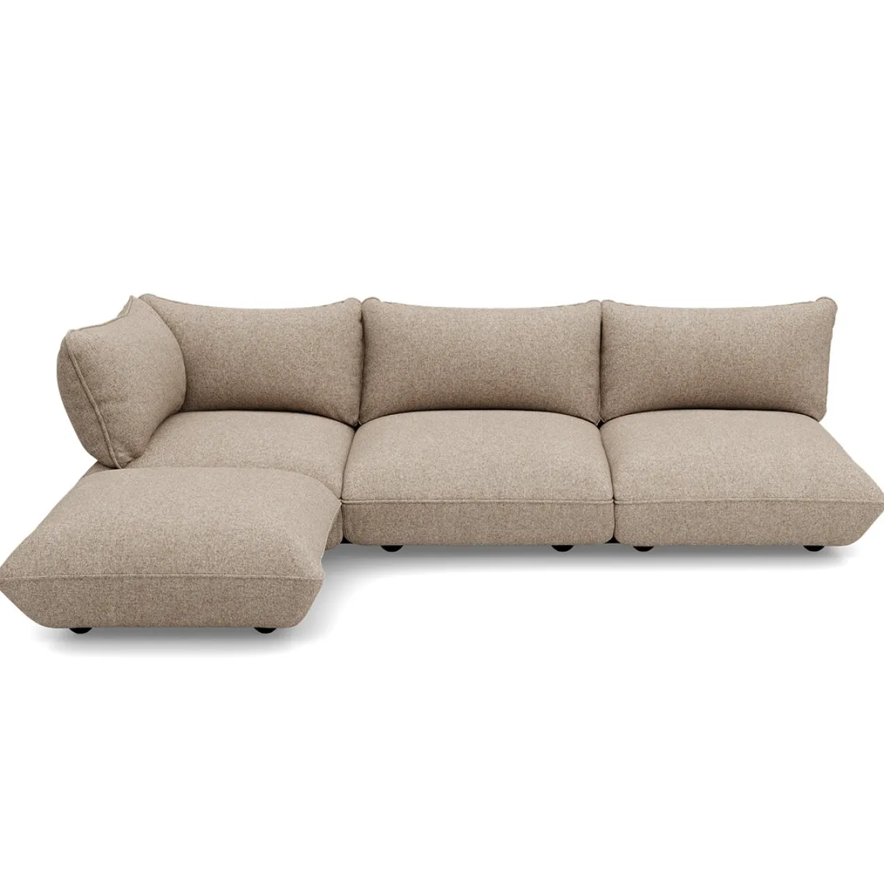 Hoekbank Sumo boucle recycled brown melange