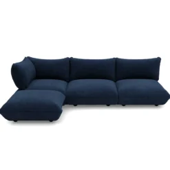 Hoekbank Sumo links cord recycled deep blue
