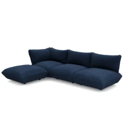 Hoekbank Sumo links cord recycled deep blue