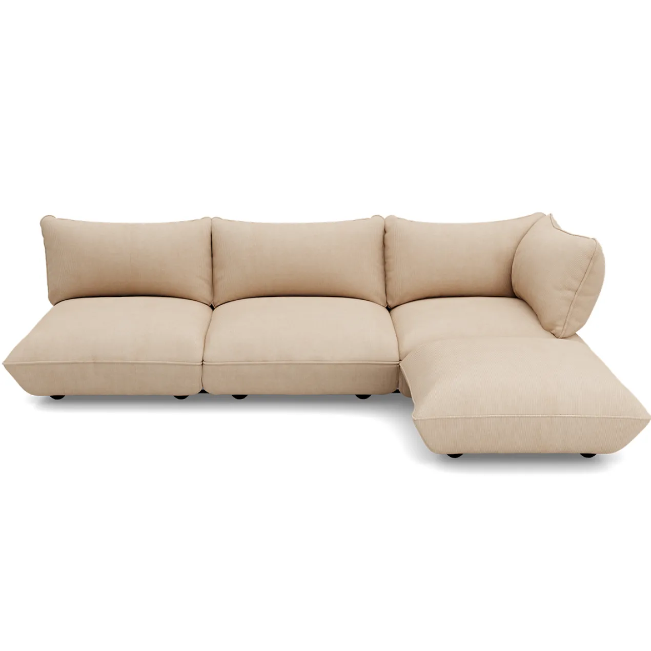 Hoekbank Sumo rechts cord recycled beige