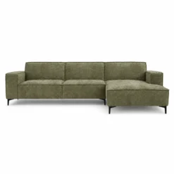 Hoekbank Valora groen chaise longue rechts