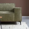 Hoekbank Valora groen chaise longue links