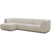 Hoekbank Vint links corduroy rib cream