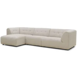 Hoekbank Vint links corduroy rib cream