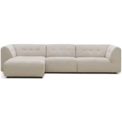 Hoekbank Vint links corduroy rib cream