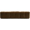 Hoekbank XL Fender be straight brown zonder arm rechts