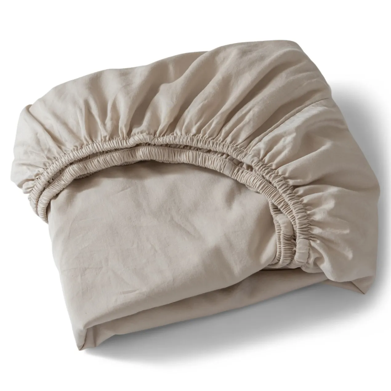 Hoeslaken Cotton Satin 160x200+35 cm almond