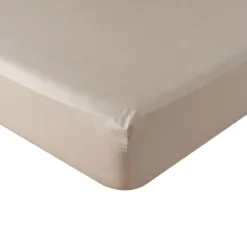 Hoeslaken Cotton Satin 160x200+35 cm almond