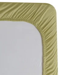 Hoeslaken Cotton Satin 160x200+35 cm khaki