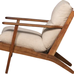 Houston fauteuil boucle/hout naturel