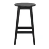 Houten barkruk Austin zwart - zithoogte 65 cm