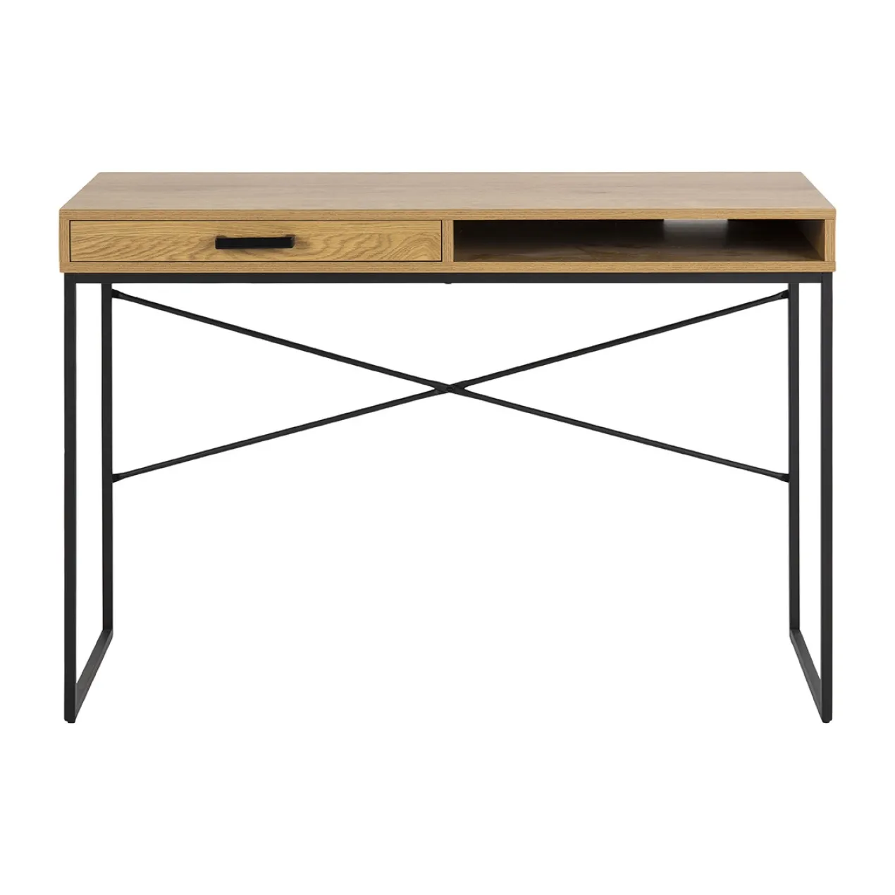 Houten bureau Vic - met opbergvak Naturel