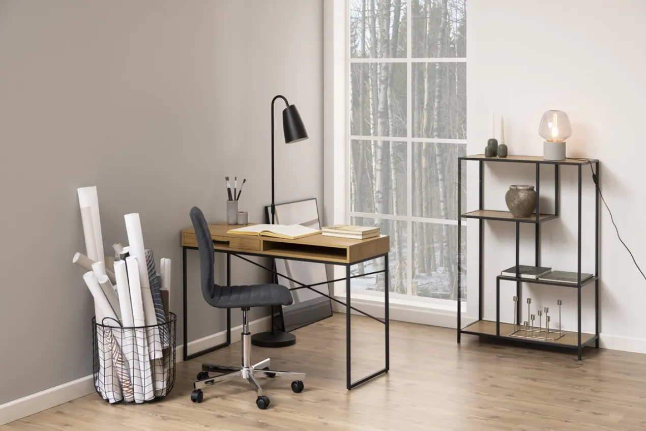 Houten bureau Vic - met opbergvak Naturel