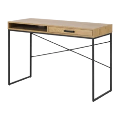 Houten bureau Vic - met opbergvak Naturel