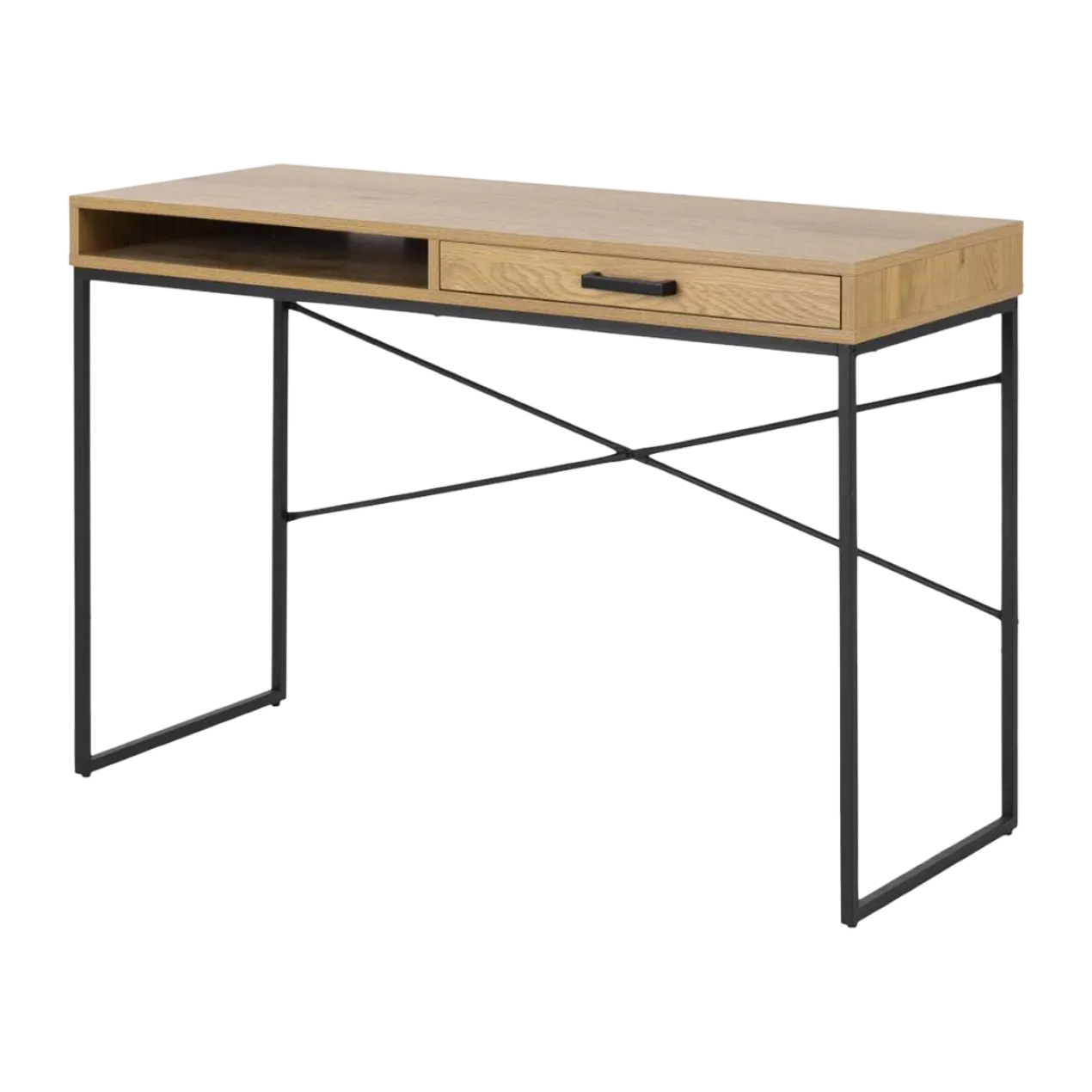 Houten bureau Vic - met opbergvak Naturel