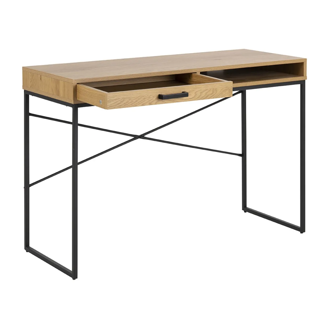 Houten bureau Vic - met opbergvak Naturel
