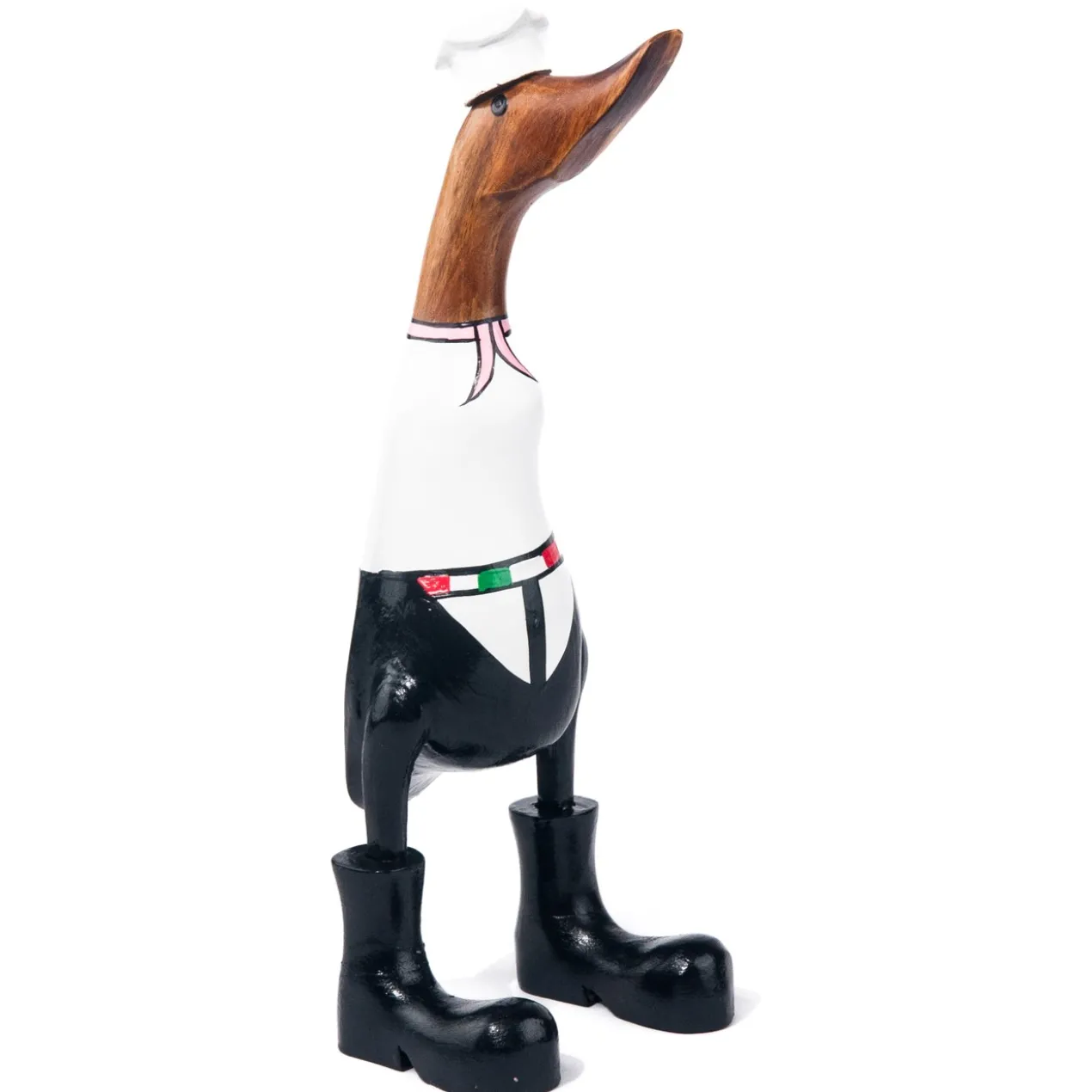 Houten eend chef kok