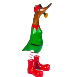 Houten eend kerst elf