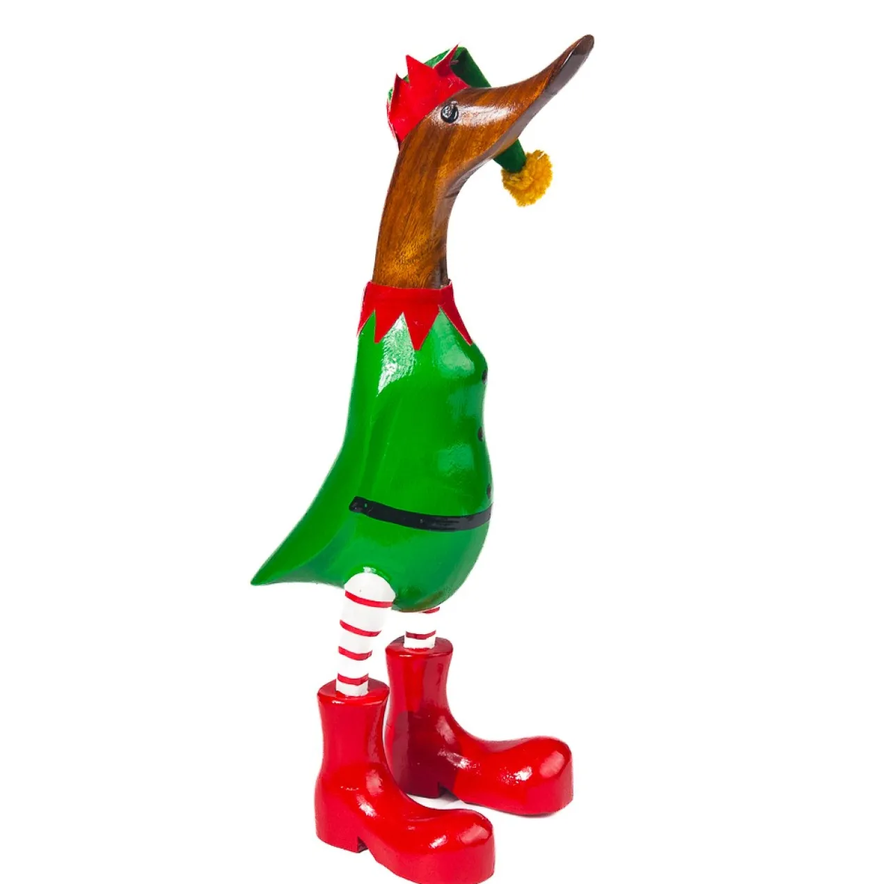 Houten eend kerst elf