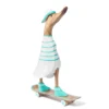 Houten eend skateboard turquoise