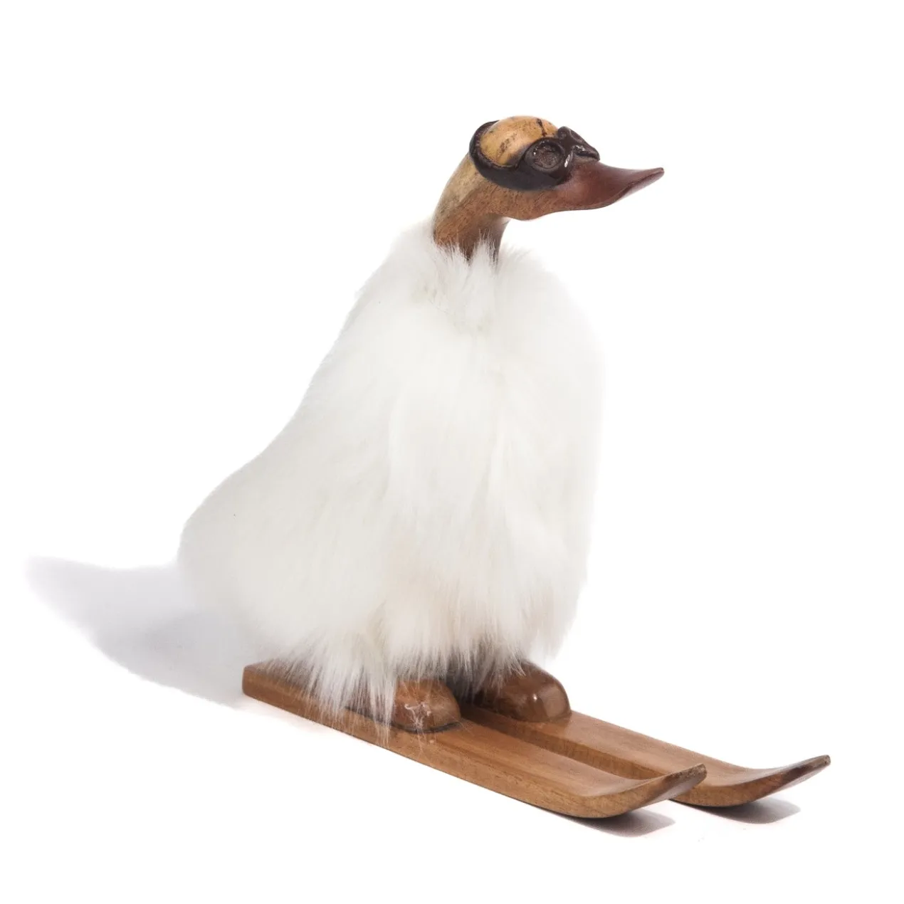 Houten eend ski's bontjas