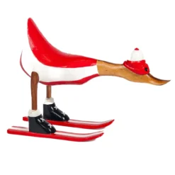 Houten eend ski's rood