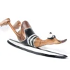 Houten eend surfboard liggend