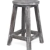 Houten krukje grijs whitewash