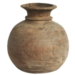Houten pot/vaas bol