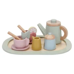 Houten thee servies