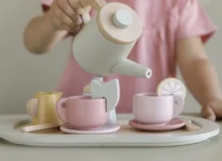 Houten thee servies