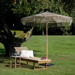 Houten tuin loungestoel Elodie Naturel