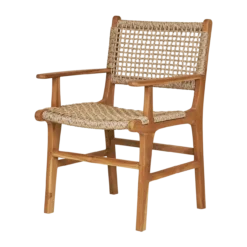 Houten tuinstoel Elodie - met armleuningen Naturel