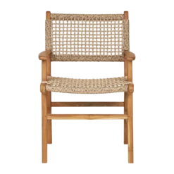 Houten tuinstoel Elodie - met armleuningen Naturel