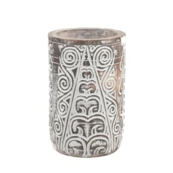 Houten vaas Tribal natural - Medium
