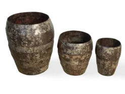 IJzeren planters SET van 3 unieke