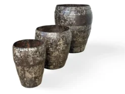 IJzeren planters SET van 3 unieke