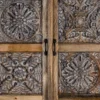Imara - Mangohouten Kledingkast Met Houtsnijwerk