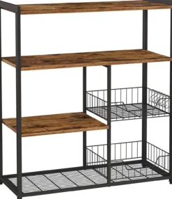 Indusign Keukenplank met 2 manden, bakkersplank en haken Keukenplank met 2 manden, bakkersplank en haken Indusign #1