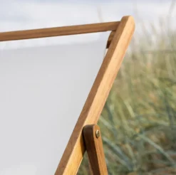 Inklapbare houten tuinstoel Bern Wit