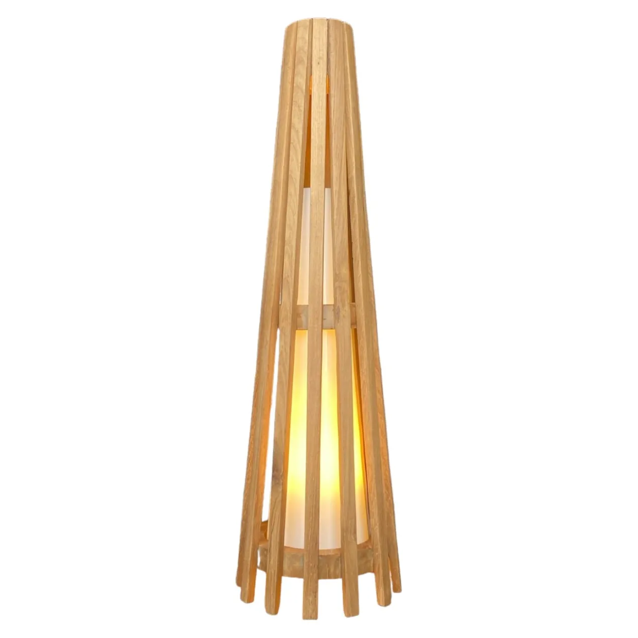 Interieurdirekt – Vloerlamp Anto – Teakhout – 60cm – Naturel
